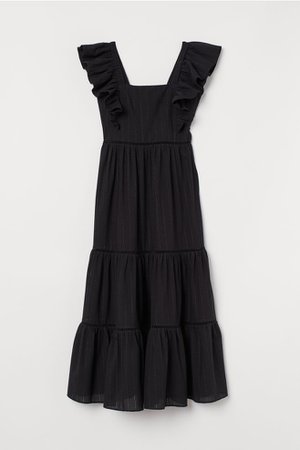 Long Dress with Lace Details - Black - Ladies | H&M US