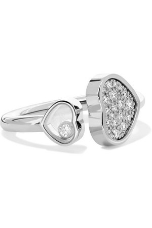 Chopard | Bague en or blanc 18 carats et diamants Happy Hearts | NET-A-PORTER.COM
