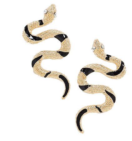 ASOS snake earrings gold