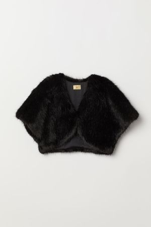 Faux fur bolero - Black - Ladies | H&M