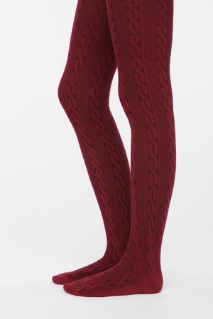 Textured Cable Knit Tight | Urban Outfitters