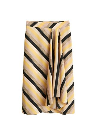 MANGO Multicolor striped skirt