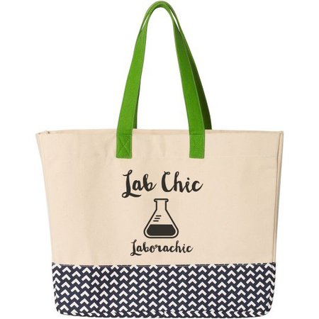 Lab Chic Tote by Laborachic Patterned Bottom Beach Tote Bag: VCCouture