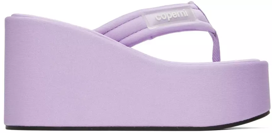 Purple Wedge Sandals by Coperni on Sale
