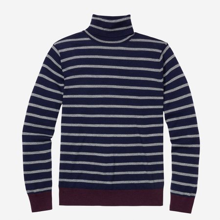 Merino Turtleneck Sweater | Navy Stripe | Bonobos