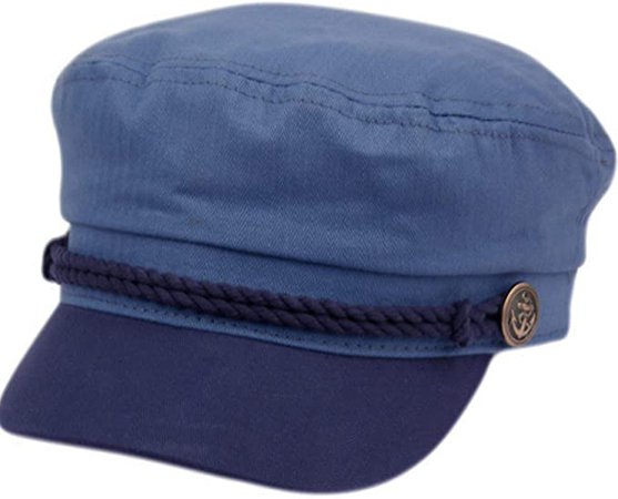 EPOCH Men's Summer Cotton Greek Fisherman Sailor Fiddler Driver Hat Flat Cap Denim at Amazon Men’s Clothing store