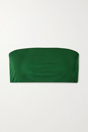 Dark green Strapless stretch-jersey bra top | Brandon Maxwell | NET-A-PORTER