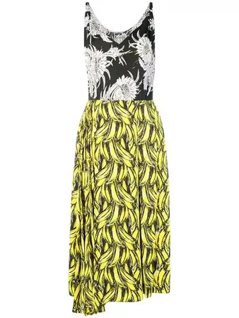 Prada banana-print Midi Dress - Farfetch