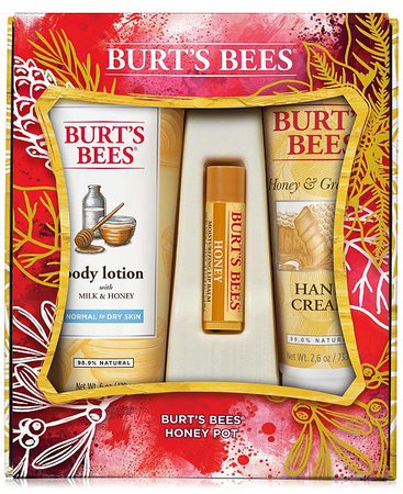 Burt's Bees 3-Pc. Honey Pot Holiday Gift Set - Gifts & Value Sets - Beauty - Macy's