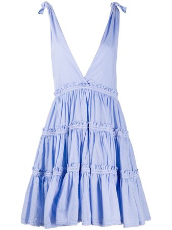 Alessia Santi Ruffle-Trim V-Neck Dress Ss20 | Farfetch.com