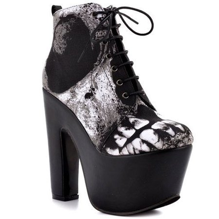 Skeleton Ankle Boots
