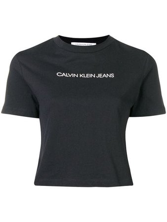 Calvin Klein Jeans cropped logo T-shirt