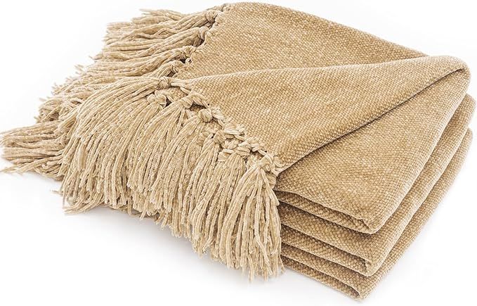 Amazon.com: RECYCO Throw Blanket Soft Cozy Chenille Throw Blanket with Fringe Tassel for Couch Sofa Chair Bed Living Room Gift (Loden Green, 60'' x 80'') : Home & Kitchen