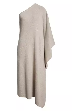 Michael Kors Collection One-Shoulder Cashmere Knit Caftan