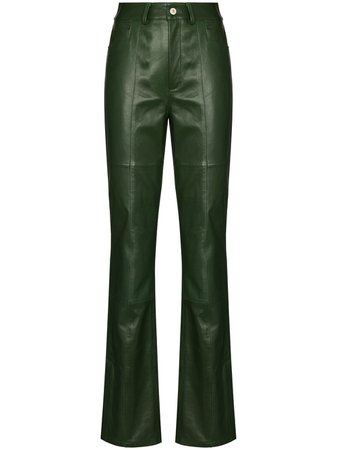 Wandler Aster straight-leg leather trousers - FARFETCH