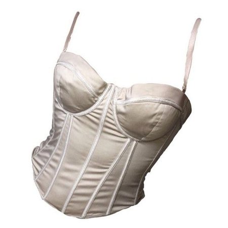 *clipped by @luci-her* White Corset Bustier