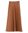 Ancient Kallos Camel Vegan Leather Roxani Pleated Skirt < Evening Looks | aesthet.com