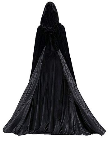 medieval Dressvip schwarz mittelalter Umhang mit Kapuze für Herren Damen Kind Kundengröße (4XL, schwarz): Amazon.de: Bekleidung