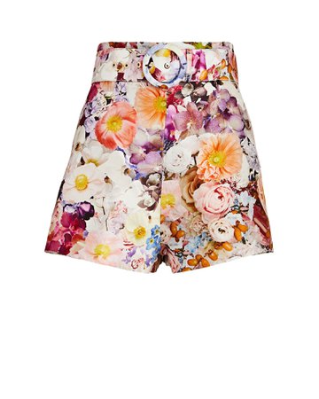Zimmermann Prima Floral Silk Shorts | INTERMIX®