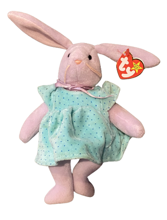Ty beanie baby bunny floppity Easter pastel plush