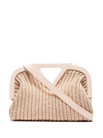 Shop Bottega Veneta Point crochet-knit clutch bag with Express Delivery - FARFETCH
