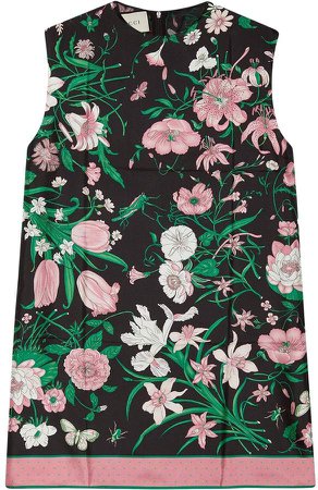sleeveless floral blouse