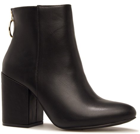 Black Blocked heeled boots