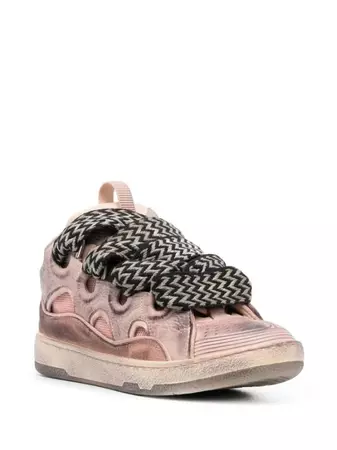 Lanvin Curb Leather Sneakers - Farfetch