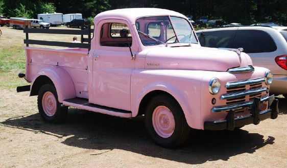 Vintage Pink Truck Chevy pick up car