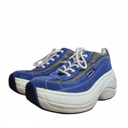 Vintage 90s Candies Blue Chunky Platforms Sneakers... - Depop