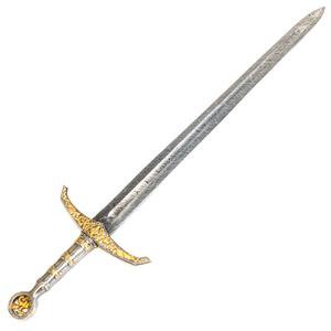 Longsword/ Bastard Sword- King's Sword- High Carbon Damascus Steel Sword- 42" - Battling Blades