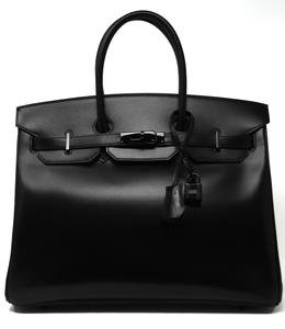 Hermes Birkin Bag 35cm So Black Box Calf with Black Hardware – Iconic Vault