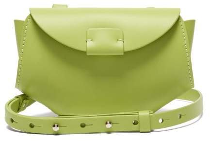 Nico Giani - Amelia Matte Leather Cross Body Bag - Womens - Light Green