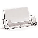 Deflecto Single-pocket Desktop Business Card Holder - Clear: Amazon.co.uk: Office Products