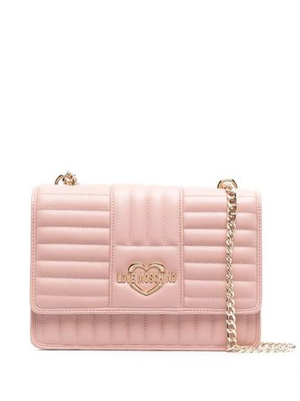 Shop Love Moschino quilted shoulder bag with Express Delivery - FARFETCH
