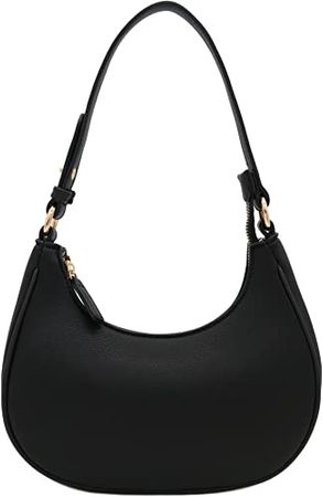 Small Crescent Shoulder Bag Under the Arm Purse (Black): Handbags: Amazon.com