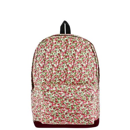 Backpacks | Shop Women's White Floral Print Large Backpack at Fashiontage | YB1101_3