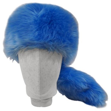 prada blue fur