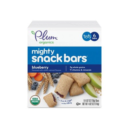 Plum Organics Mighty Snack Bars Blueberry - 4.02oz (Pack Of 6) : Target