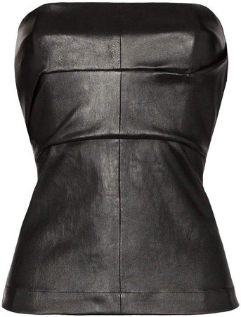 leather corset bustier