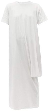 Cotton Jersey T Shirt Dress - Womens - White