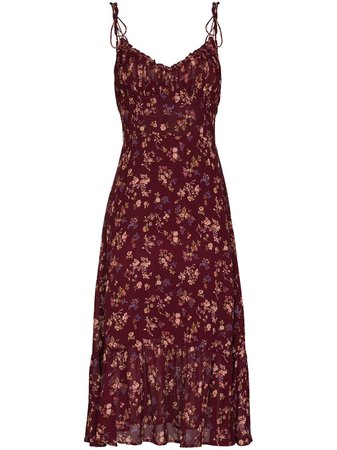 Shop Reformation Embry floral-print midi dress with Express Delivery - FARFETCH