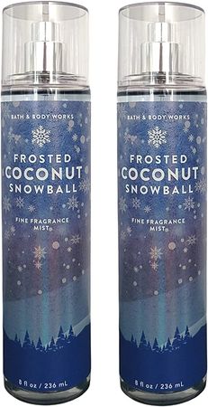 Amazon.com : Bath and Body Works Frosted Coconut Snowball Fine Fragrance Body Spray Mist Perfume Gift Set - Value Pack Lot of 2 (Frosted Coconut Snowball) : Beauty & Personal Care