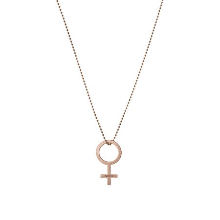 Feminist Necklace Rose Gold – zpoken