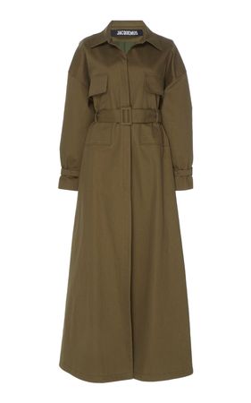 Belted Printed Cotton and Linen-Blend Trench Coat by Jacquemus | Moda Operandi