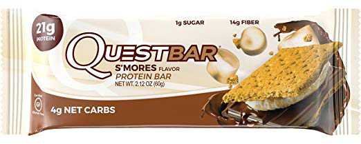 Amazon.com: Quest Nutrition Protein Bar, Blueberry Muffin, 21g Protein, 5g Net Carbs, 190 Cals, Low Carb, Gluten Free, Soy Free, 2.12oz Bar, 12 Count, Packaging May Vary: Home & Kitchen