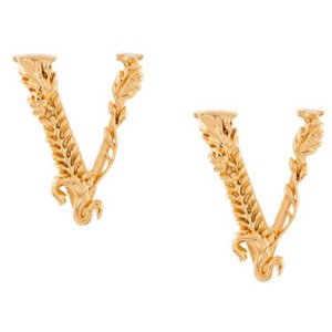 Versace virtus embossed earring