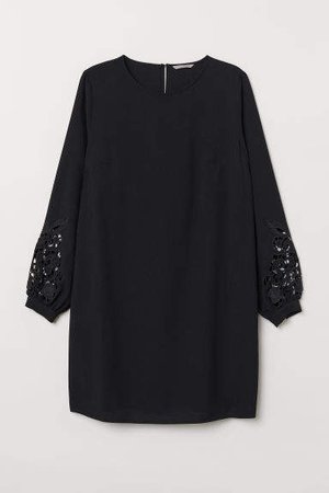 H&M+ Long-sleeved Dress - Black