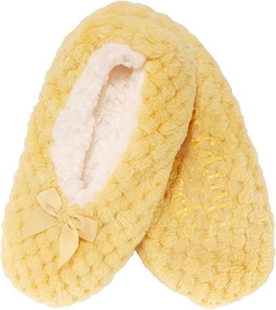 Adult Super Soft Warm Cozy Fuzzy Soft Touch Sleeper Slippers Non-Slip Lined Socks at Amazon Women’s Clothing store
