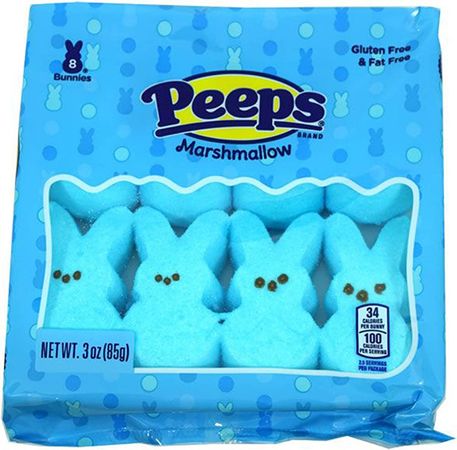 Amazon.com : Peep (1 bag) Easter Blue Marshmallow Bunny Candy - 8 Bunnies per Bag - Gluten & Fat Free - 3 oz / 85 g : Grocery & Gourmet Food